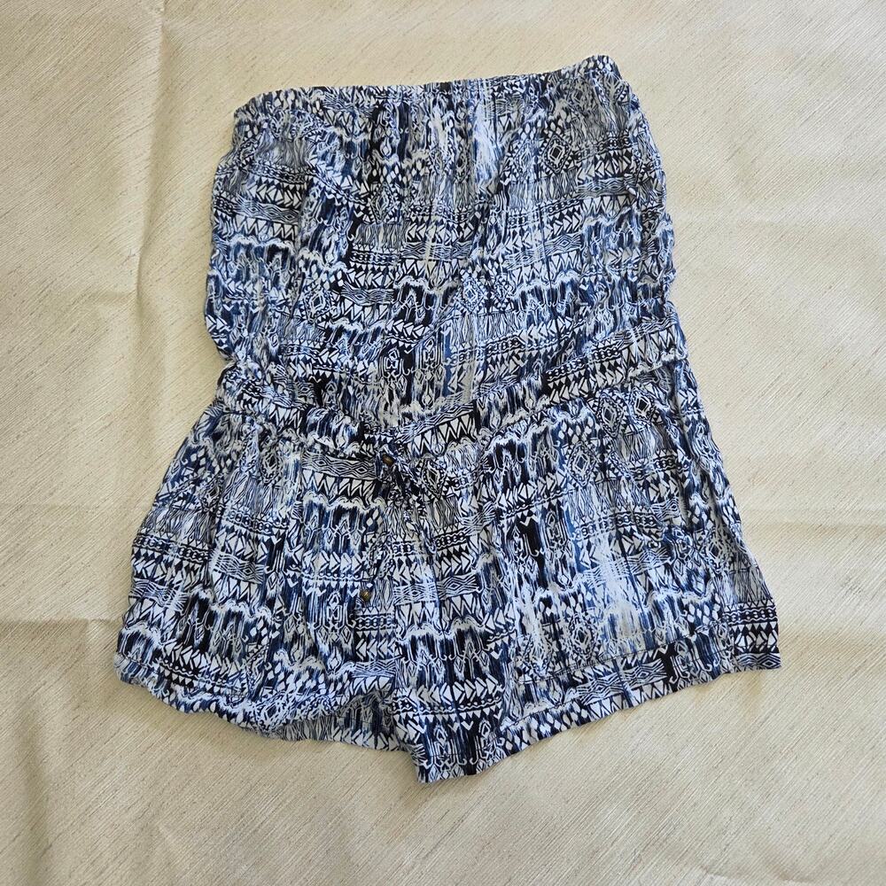 Aeropostale blue and white shorts romper woman's size M
